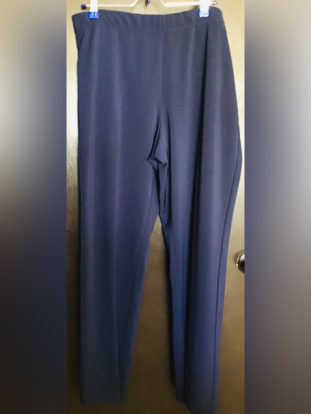 Susan Graver Navy Straight-Leg Ponte Pants